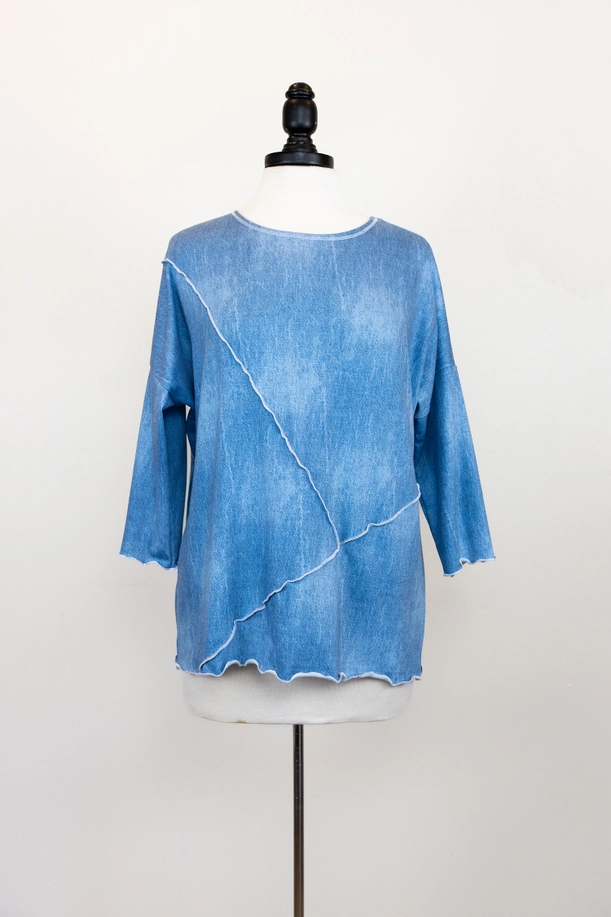 
                  
                    Jean Chambray 3/4 Sleeve Tee
                  
                