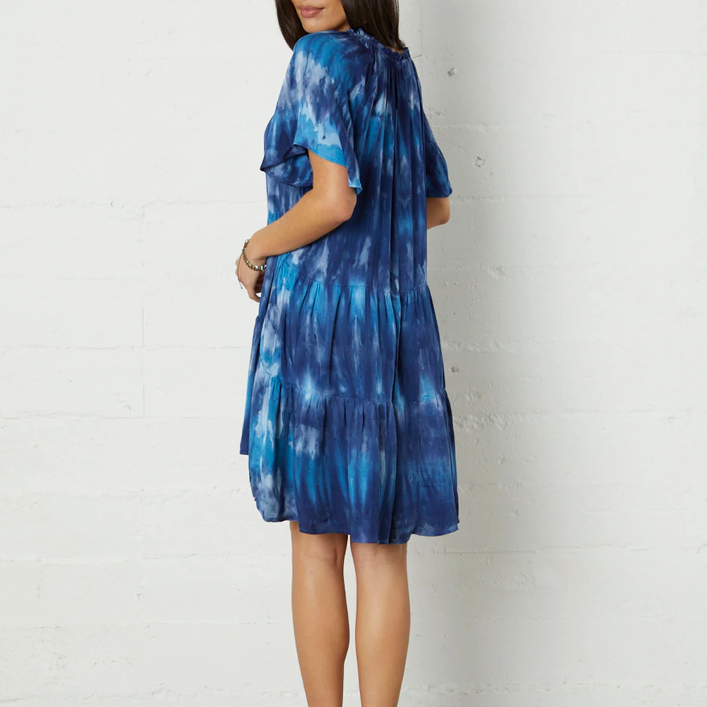 
                  
                    Blue Tie Dye Chaya Short Sleeve Dress
                  
                