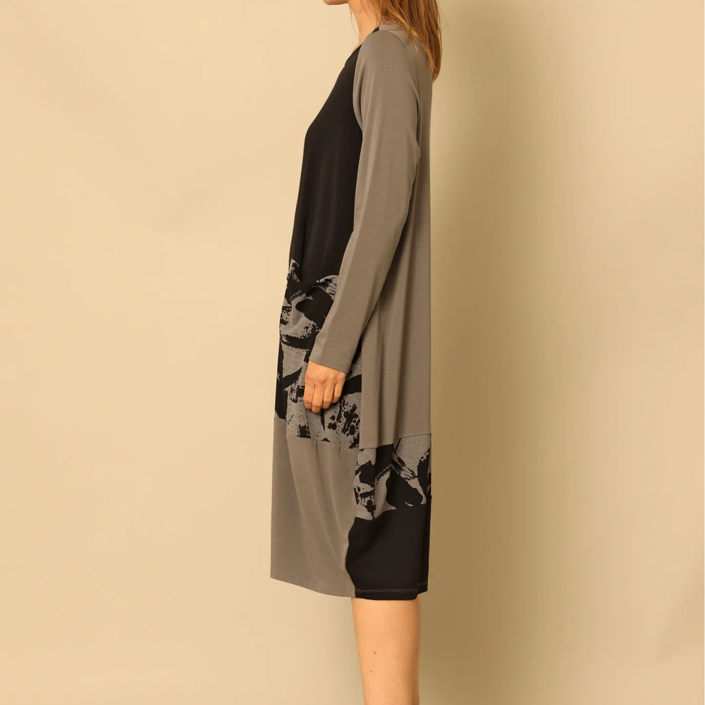 
                  
                    Slate Long Sleeve Pattern Samara Dress
                  
                