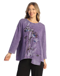 Purple Mineral Washed Tunic with Pocket