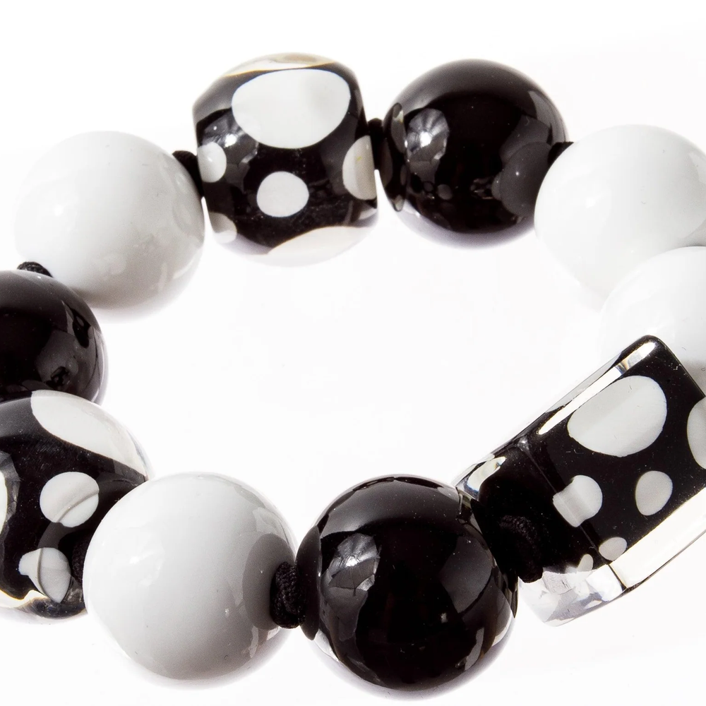 Black and White Stretch Bracelet