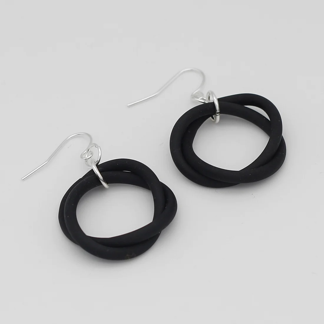 Black Swirl Earring
