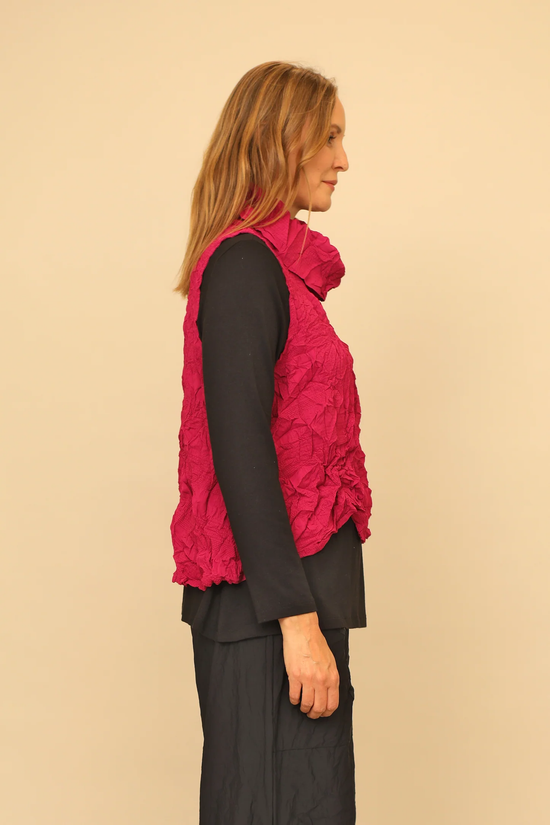 Cerise Pink European Crush Sleeveless Topper