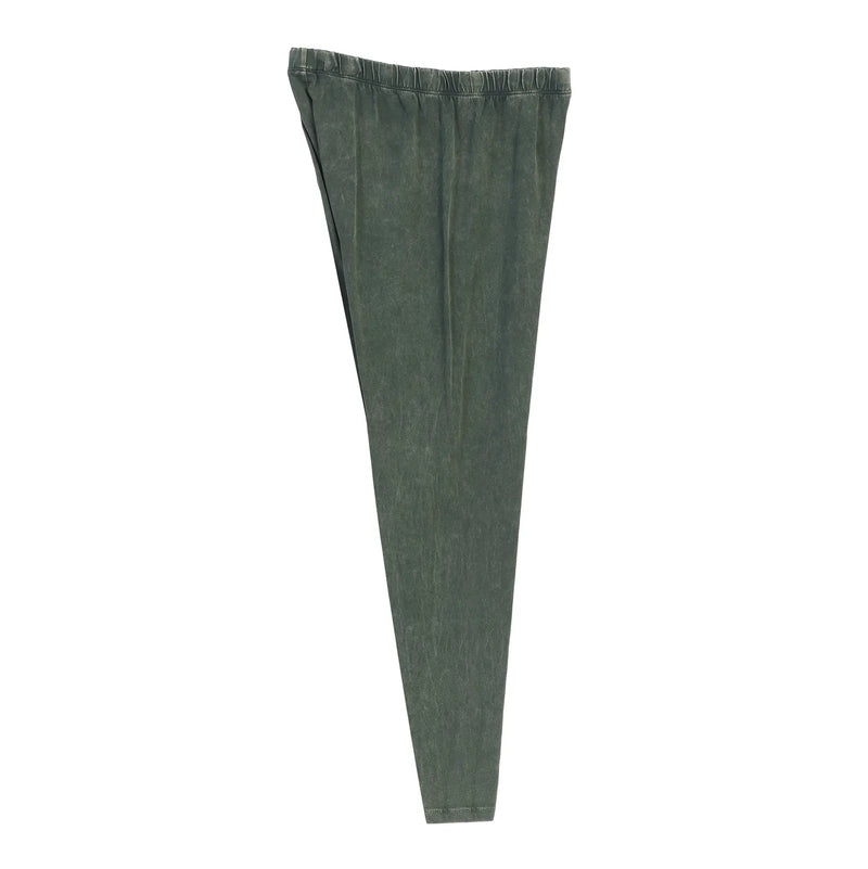 Olive M31 Full Length Mineral Washed Legging Pants