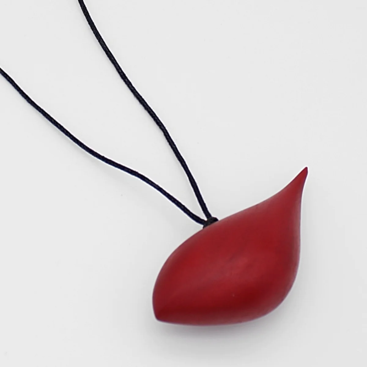 Red Wooden Bird Adjustable Necklace