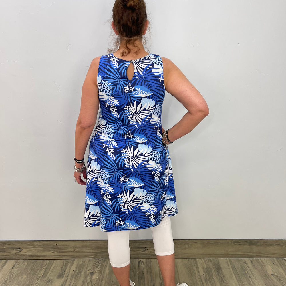 
                  
                    Blue Hawaiian Sleeveless Dress
                  
                