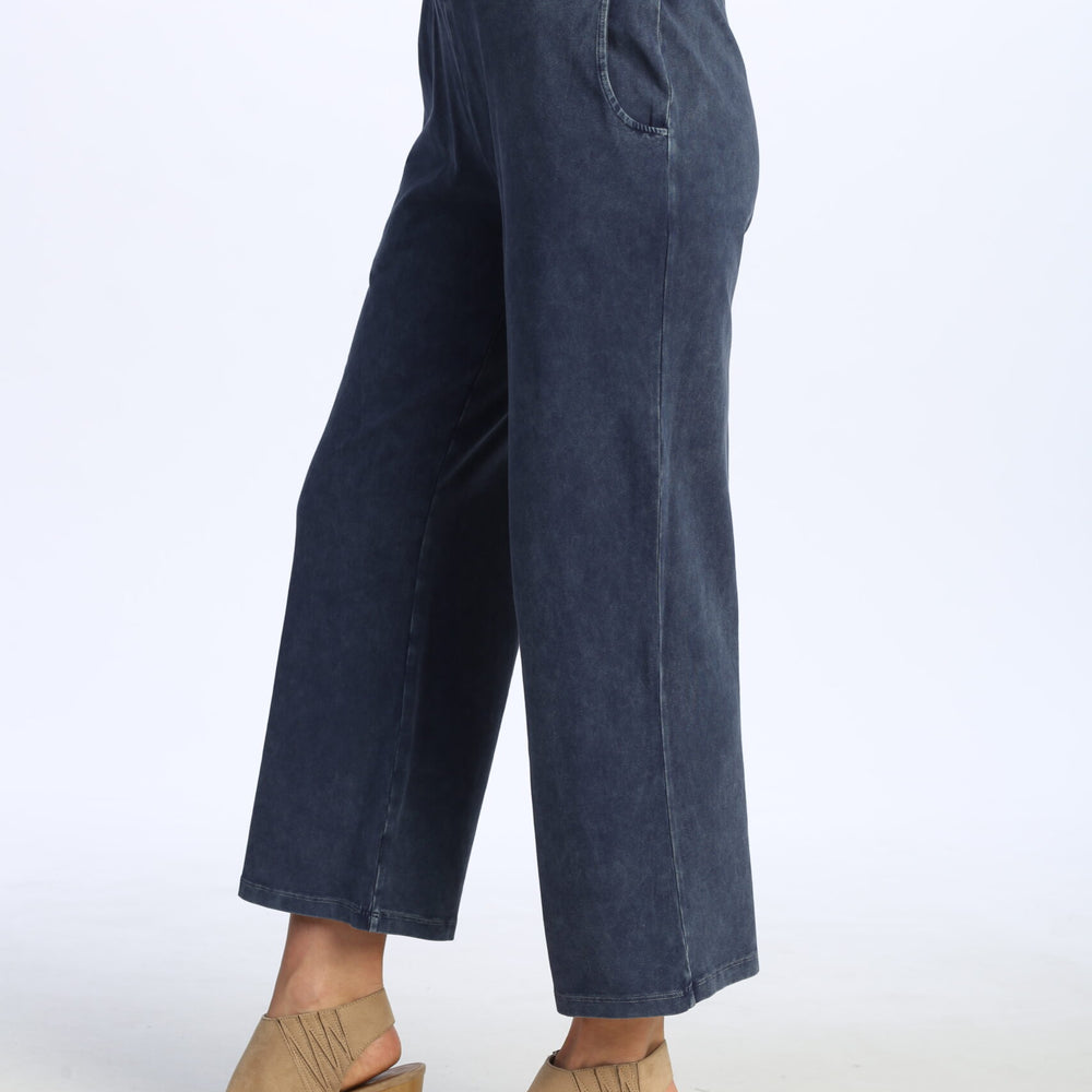 Denim Mineral Wash Wide Leg Pant