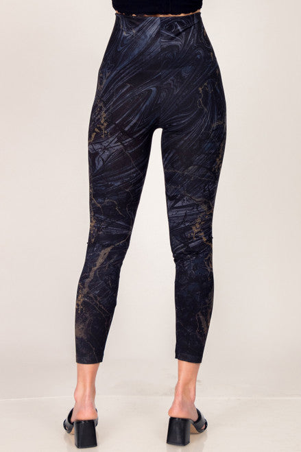 
                  
                    Navy Swirl with Gold Full Length Legging
                  
                