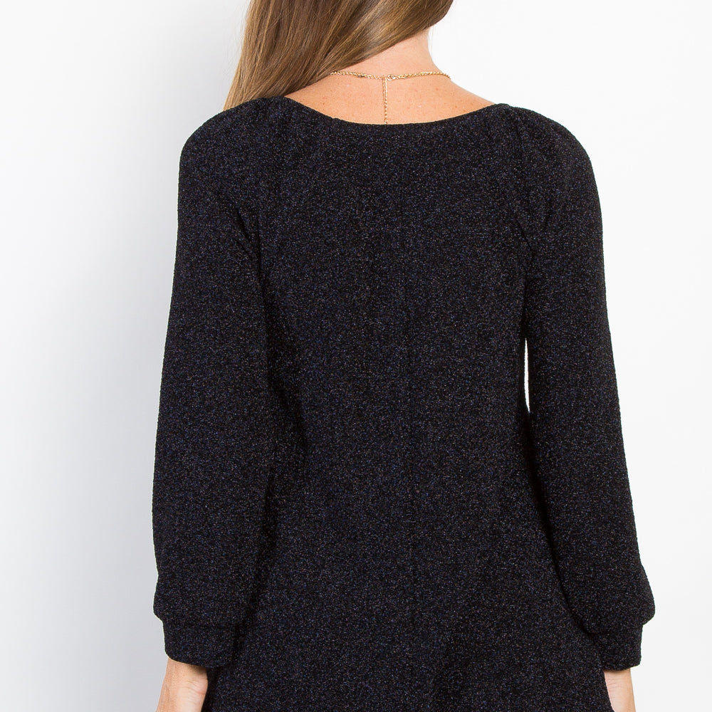 
                  
                    Black Long Sleeve V Neck Top
                  
                