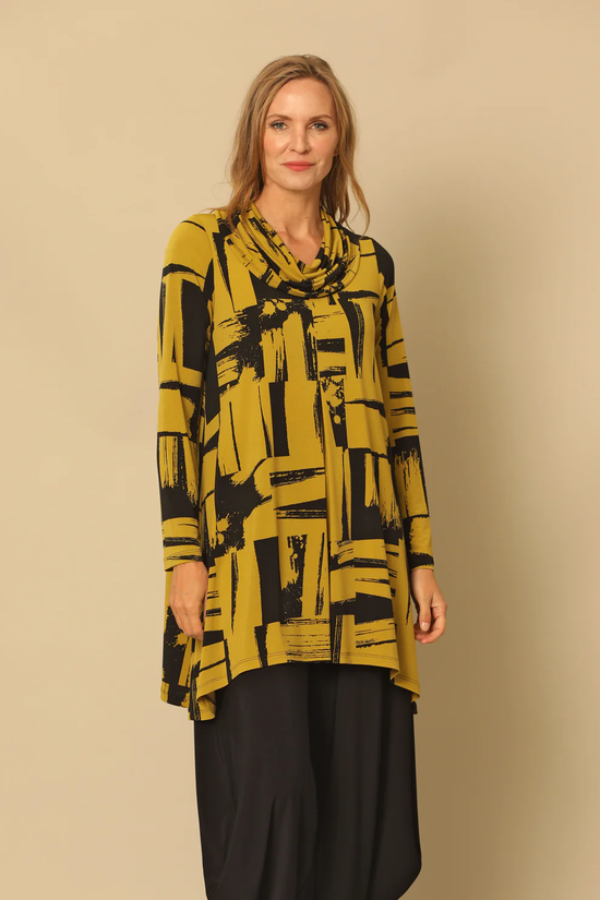 Limelight Pattern Long Sleeve Julissa Tunic