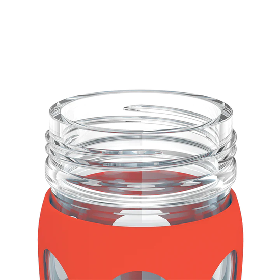 Poppy Red 22oz Glass Water Bottle