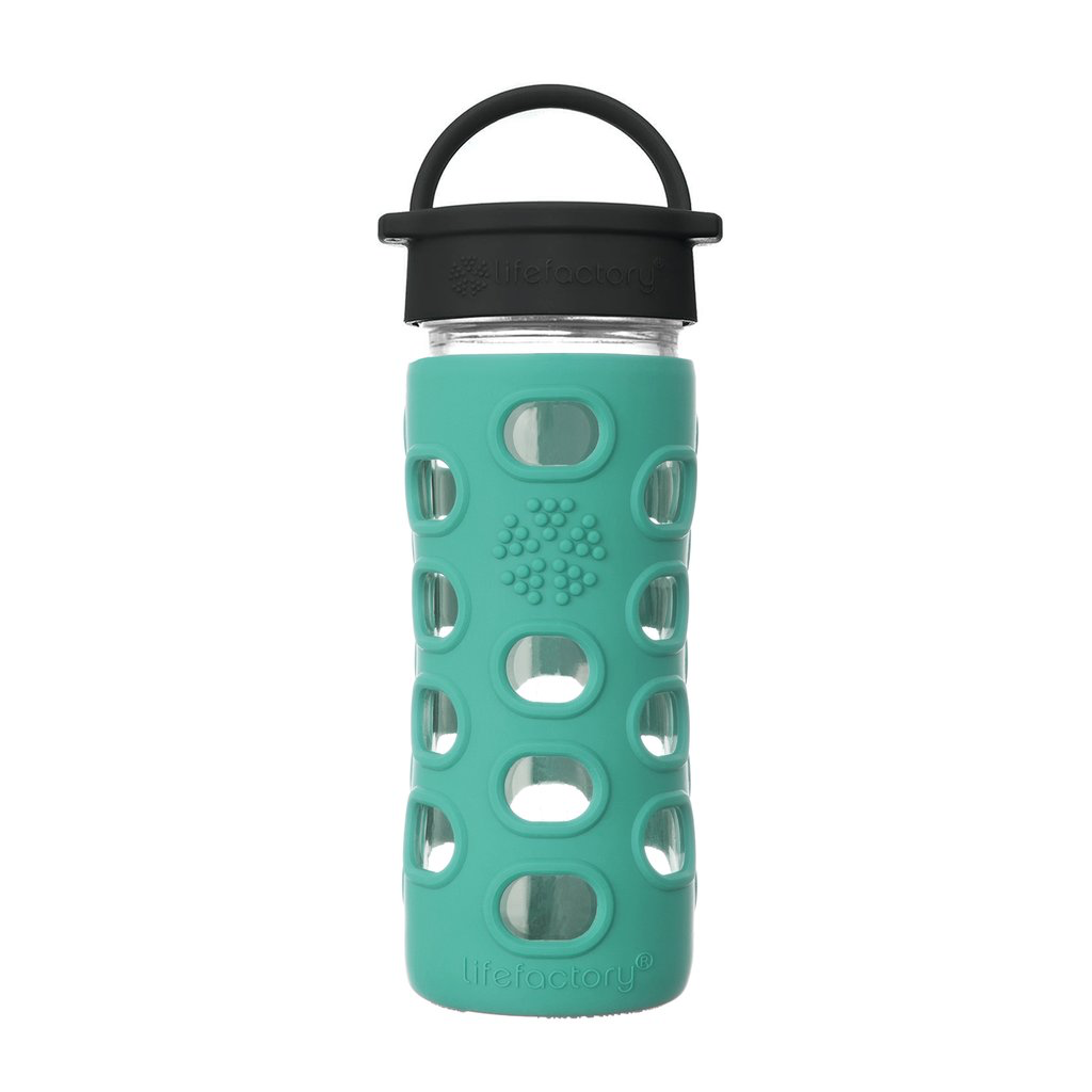 Kale Green 12oz Glass Water Bottle