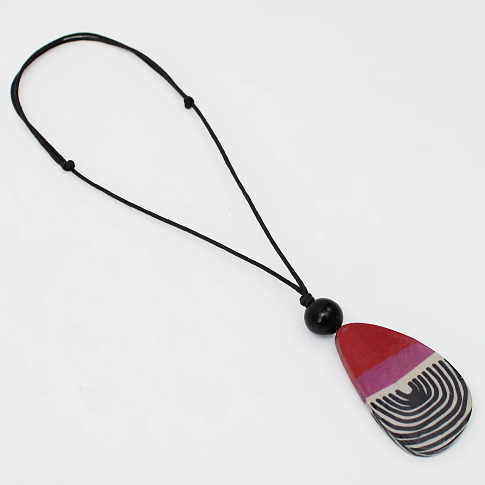 Red Teardrop Jasmine Pendant