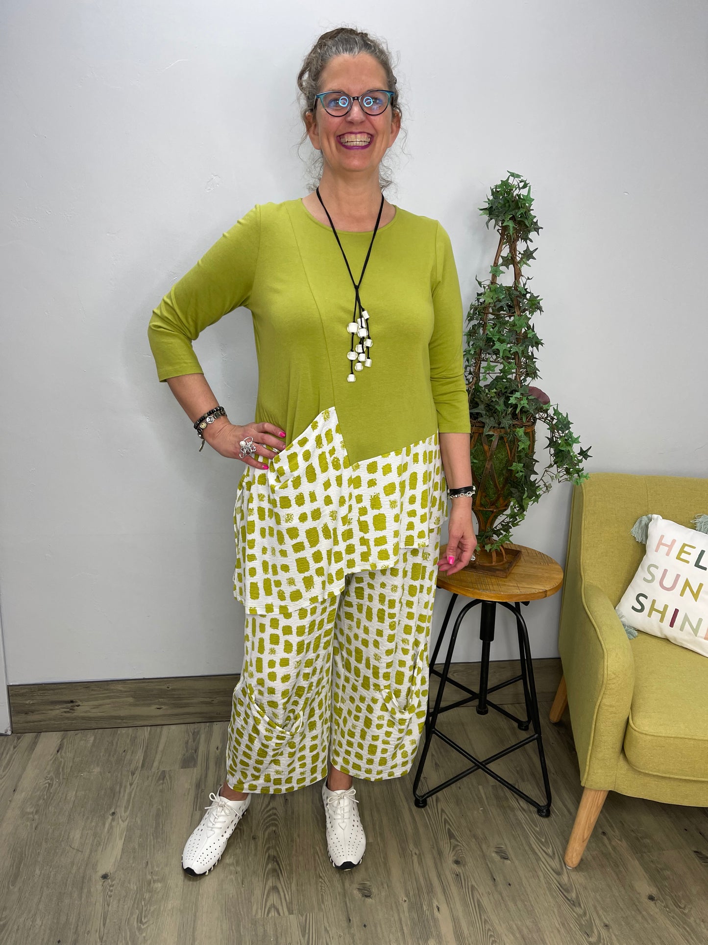 Garden Poppy Pattern Pant with Pockets