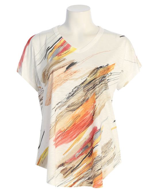 Dahlia V-Neck Dolman Cap-Sleeve Top