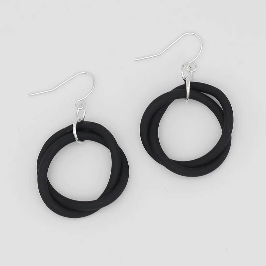 Black Swirl Earring