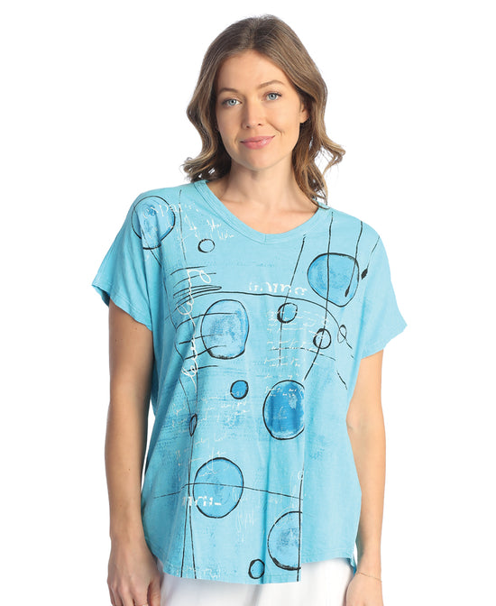Tori Mineral Washed 100% Cotton Slub Dolman Sleeve Top