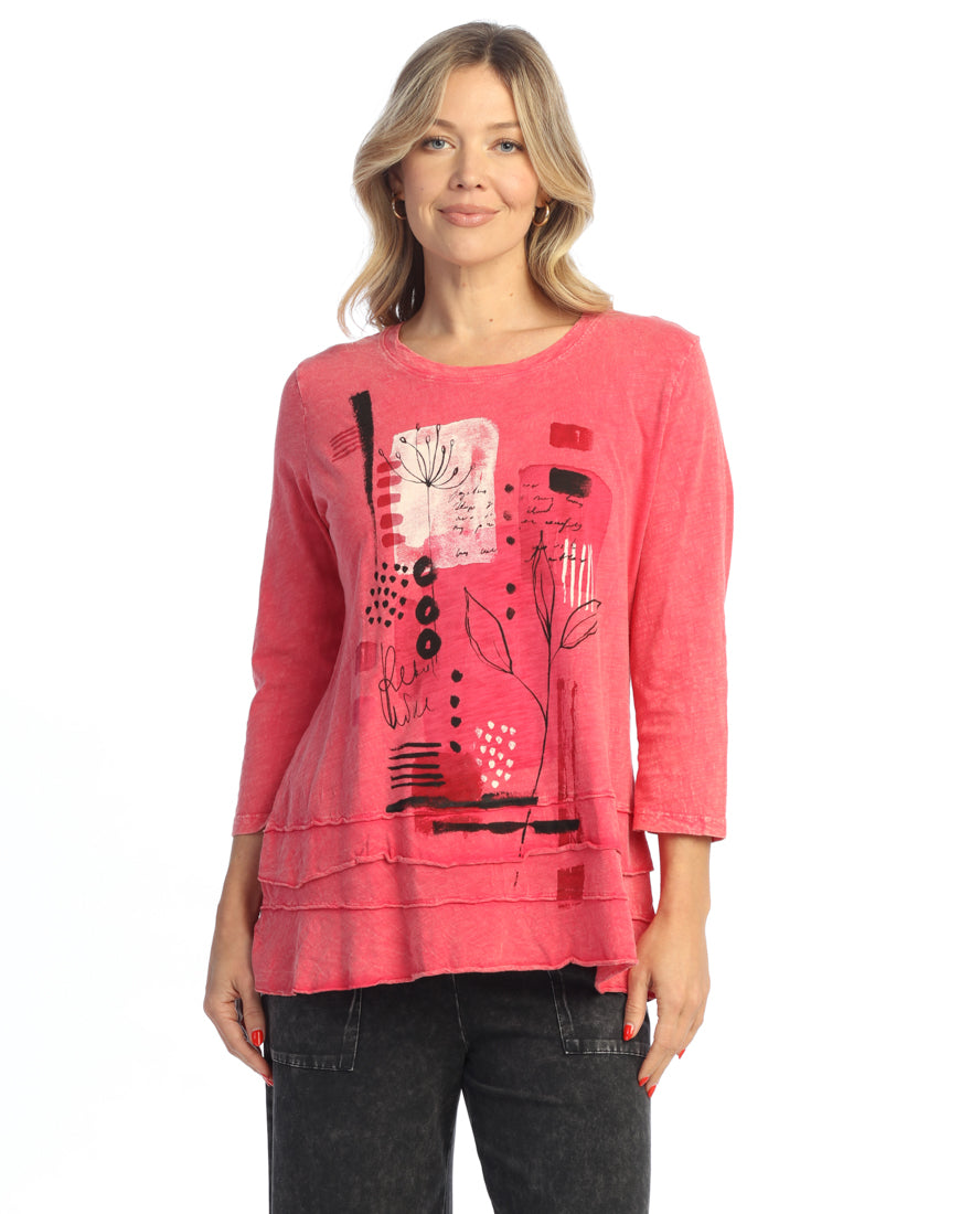 Jess &amp; Jane◇クリスマスプリントカットソーTシャツ【M】コットン100 Jess & Jane Tops – Twist Boutique