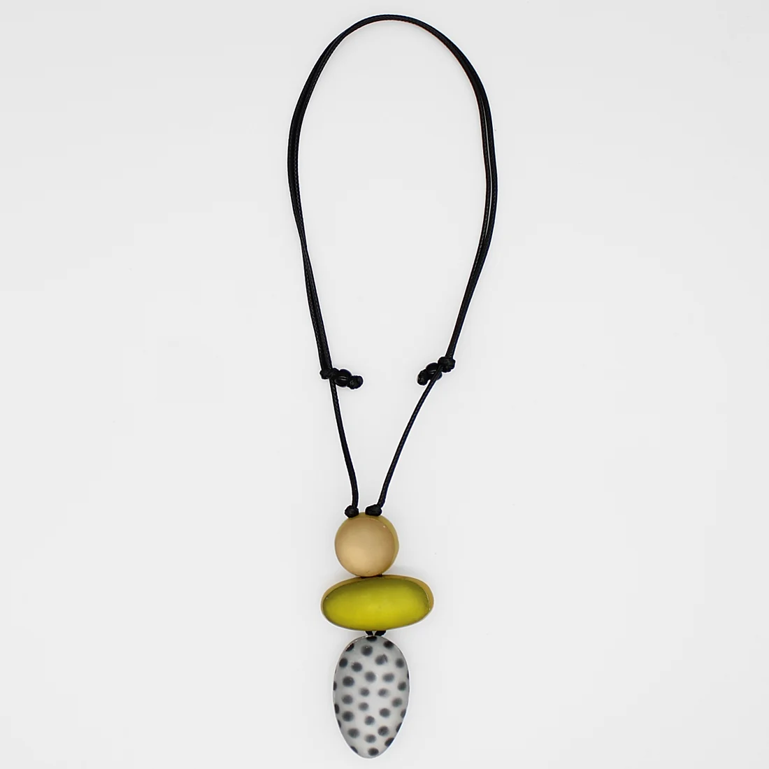 Polka Dot Pendant Adjustable Necklace