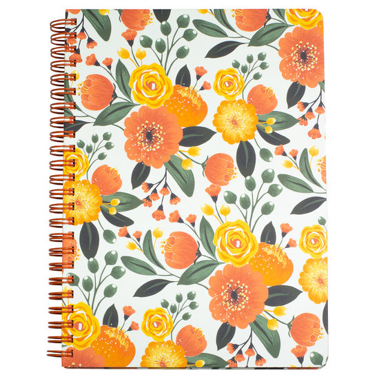 Orange Floral Notebook