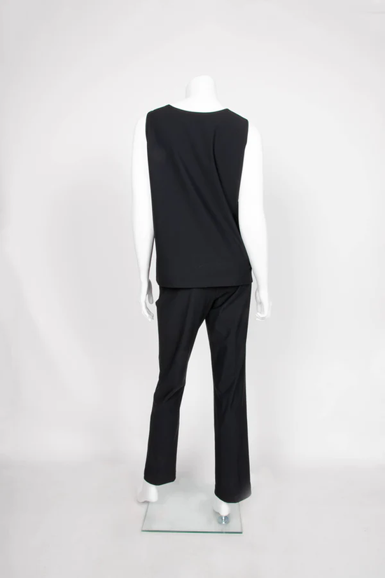 Black Straight Pant with Pockets