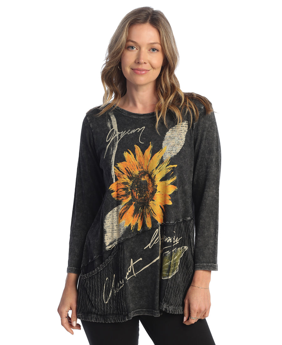 Sunflower Mineral Washed 100% Cotton Tunic Top with Pockets