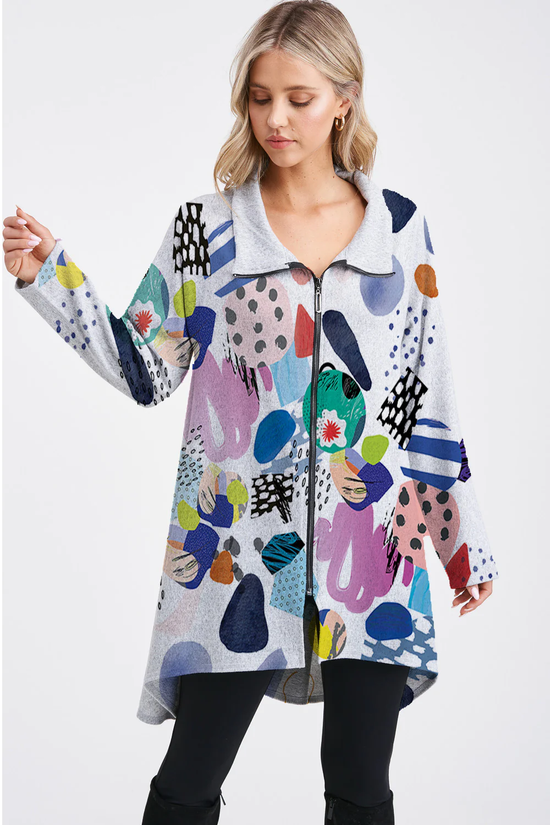 Load image into Gallery viewer, Fun Long Sleeve Zoey Zip Up Jacket

