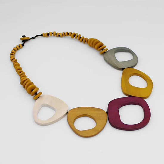 Earth Tone Wooden Necklace