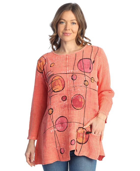Tori Mineral Washed Double Gauze Tunic With Pocket