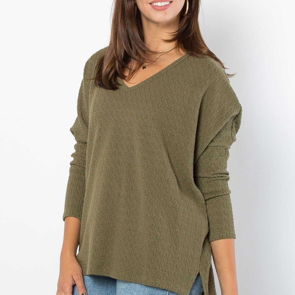 
                  
                    Olive Green Keyhole Sweater
                  
                