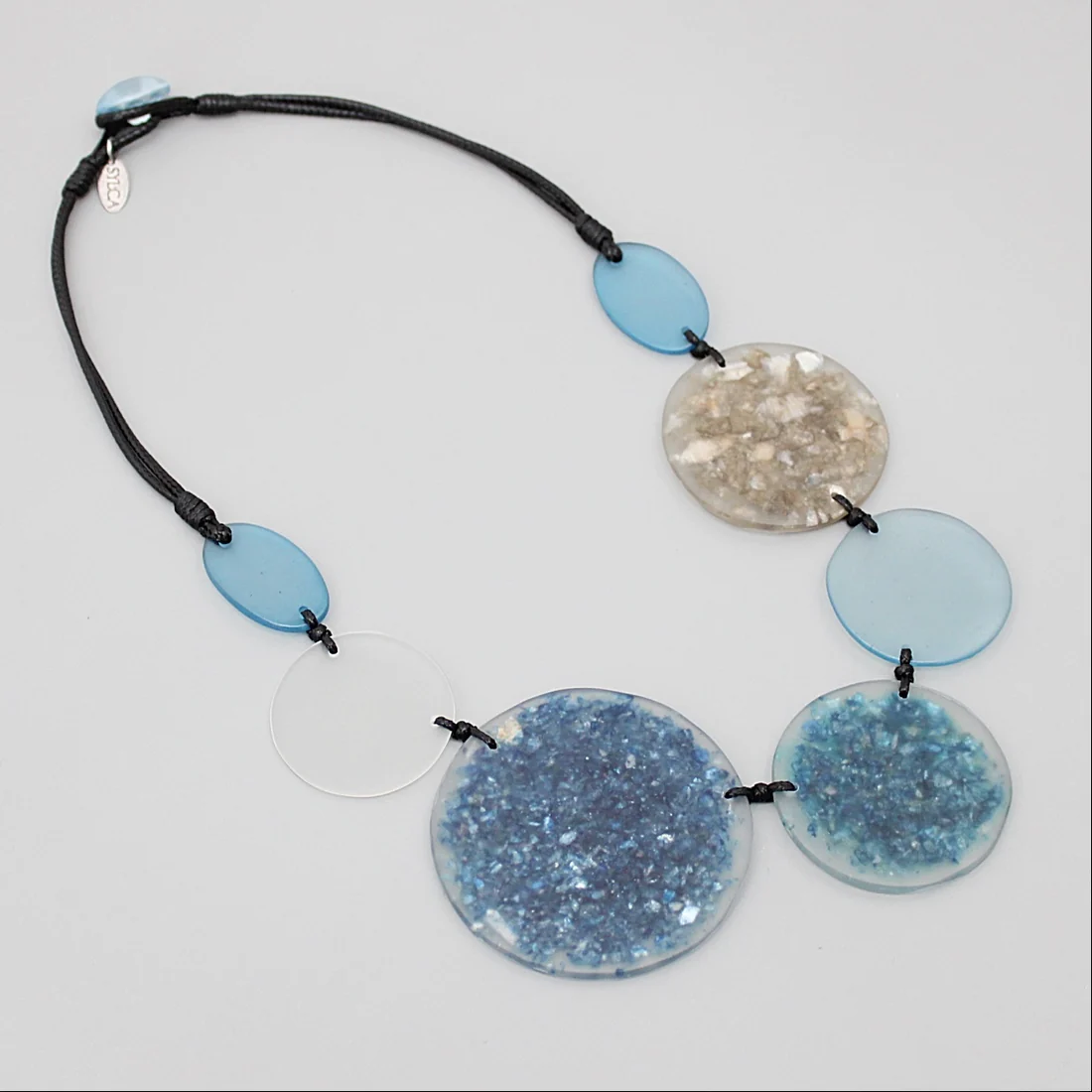 Icy Blue Shimmer Necklace