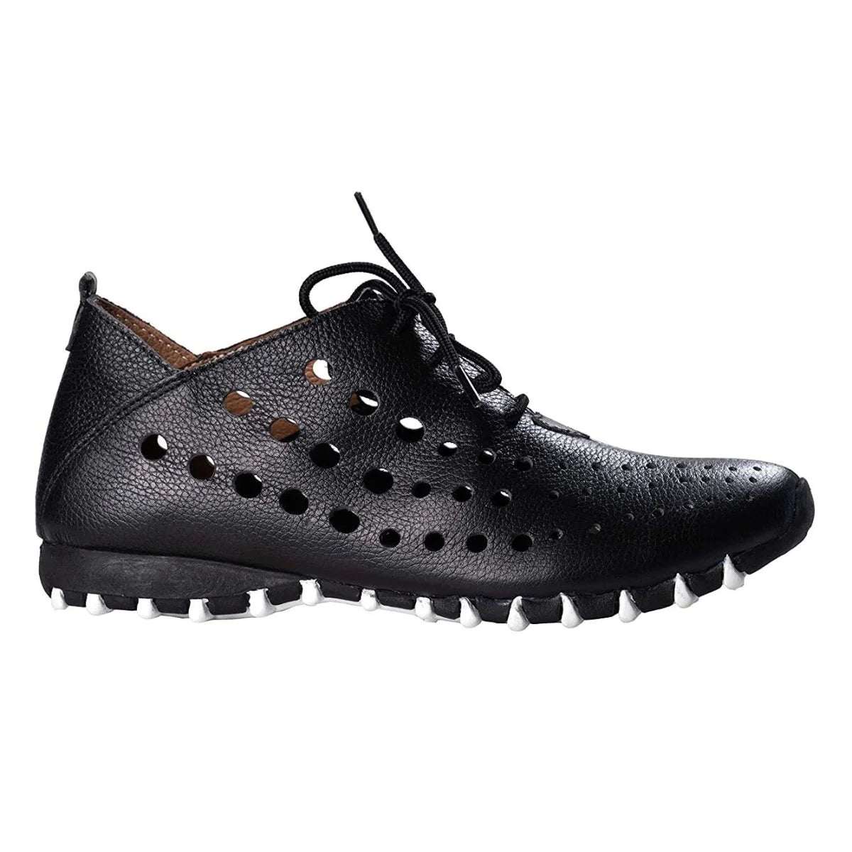 Black Leather Lace Shoes – Twist Boutique