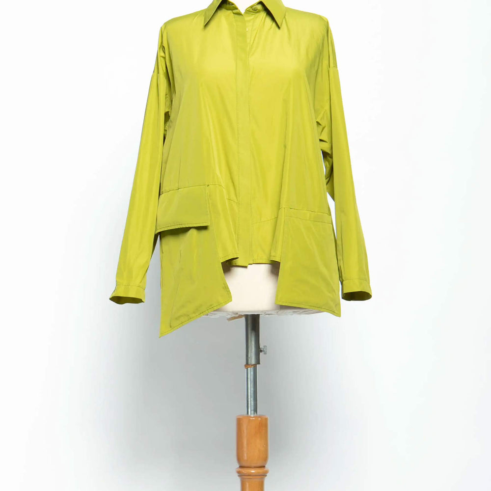 
                  
                    Pistachio Green Button Up Blouse
                  
                