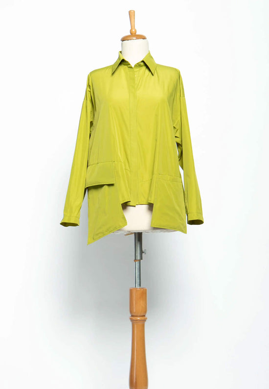 Pistachio Green Button Up Blouse