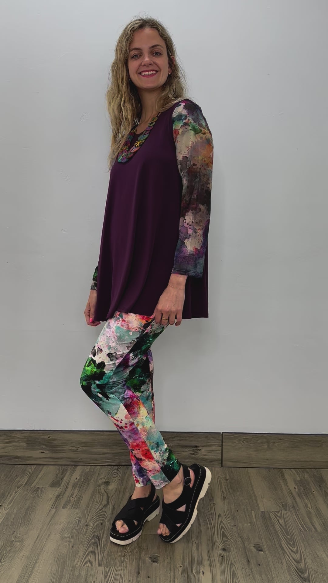 Fig Purple Sleeveless Desa Tunic