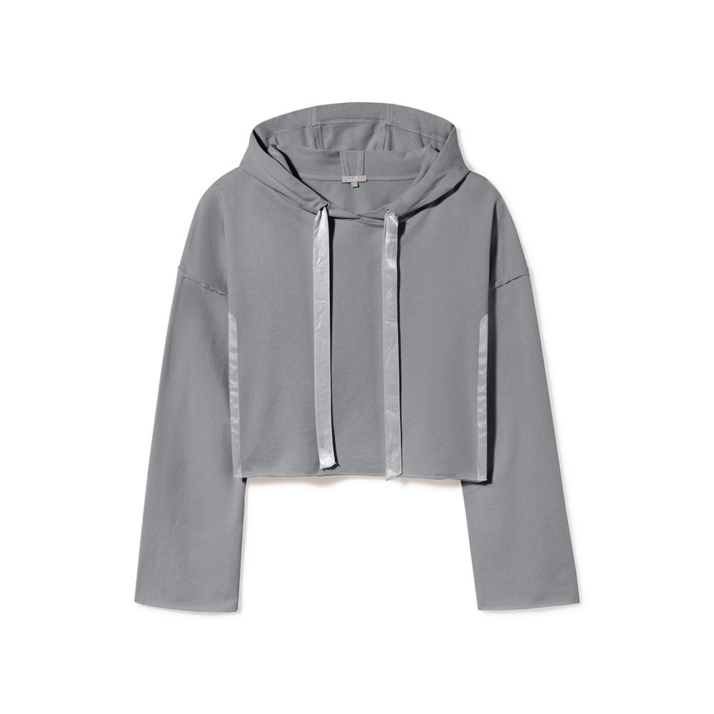 Bianca French Terry Hoodie with Satin Insets