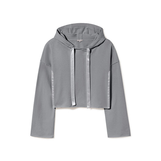 Bianca French Terry Hoodie with Satin Insets
