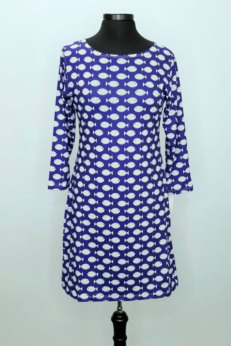 Blue Fish 3/4 Sleeve Dress