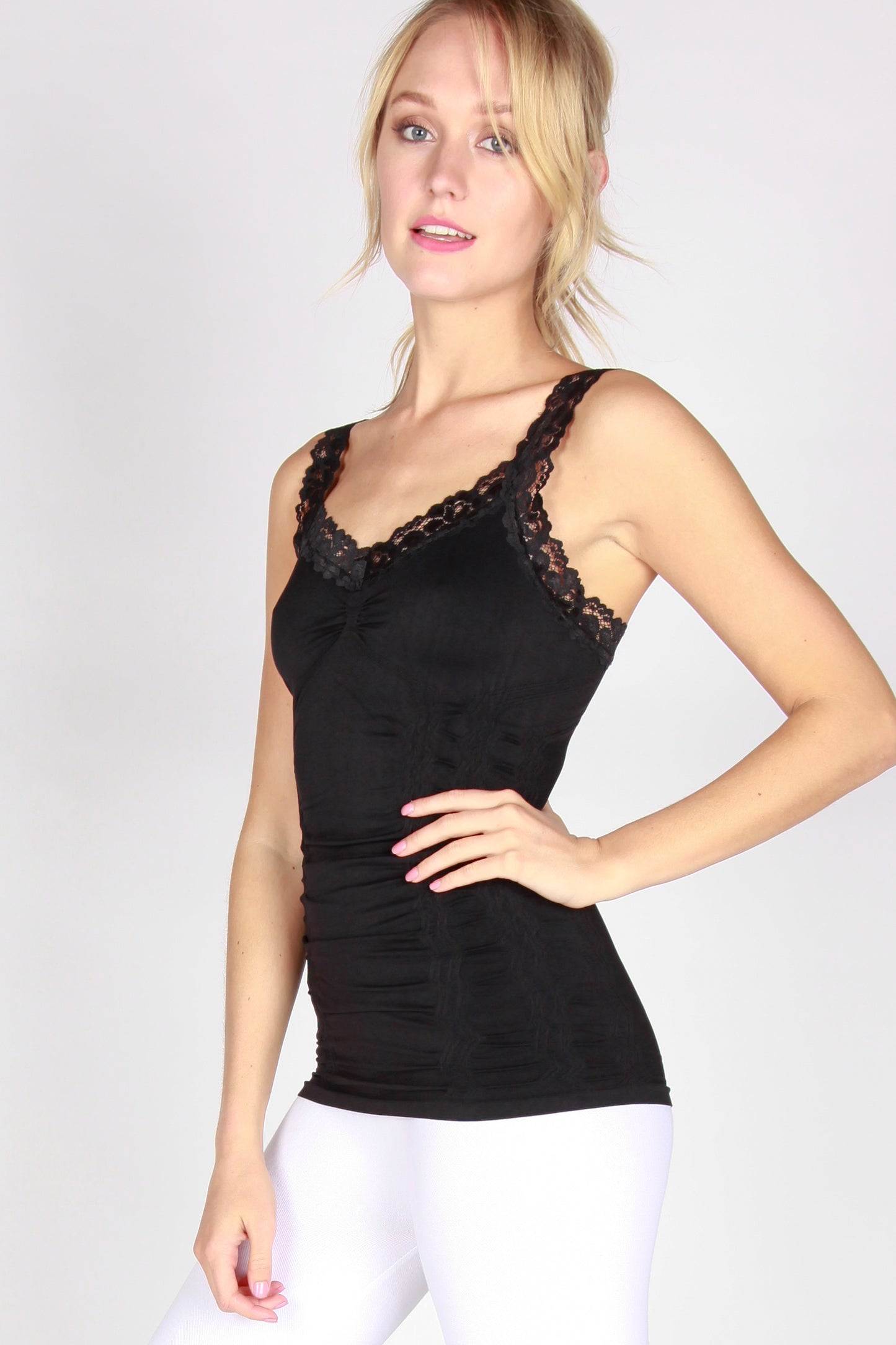 Seamless Cami Corset with Lace