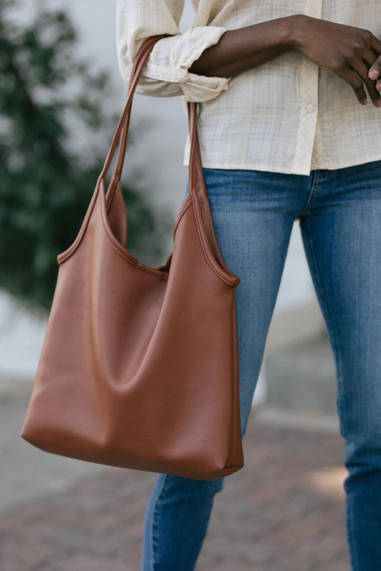 Brown Slouchy Tote