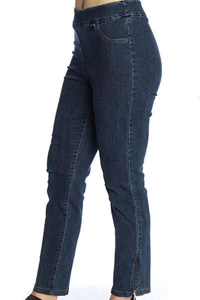 Brianna Blue Washed Jeans with Zipper