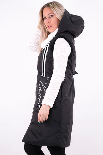 Black Puffer Vest with Pockets