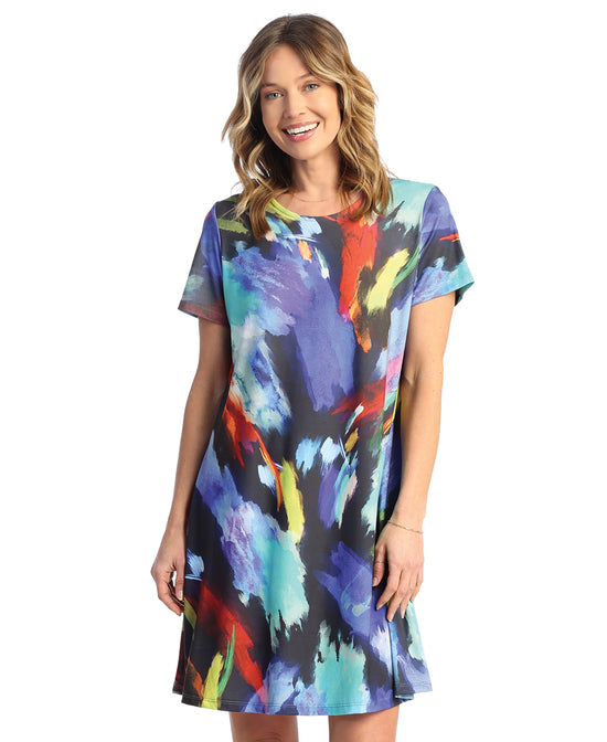 Load image into Gallery viewer, Colorfest Soft-Touch Short Sleeve Dress
