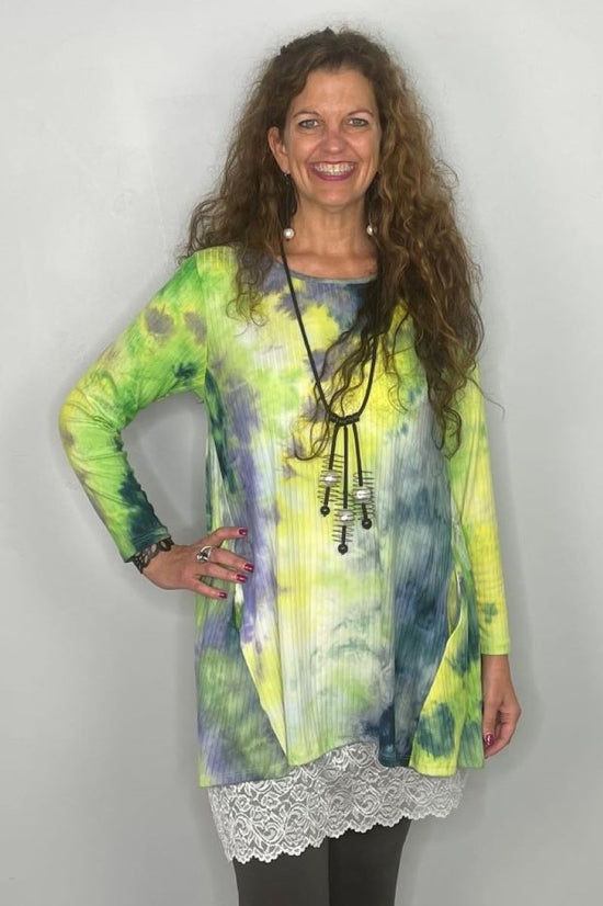 Load image into Gallery viewer, 2AM Long Sleeve Tie Dye Tunic with Pockets - Tie Dye
