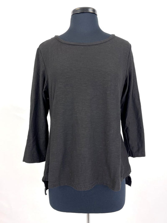 Crew Neck Crop Top - Black