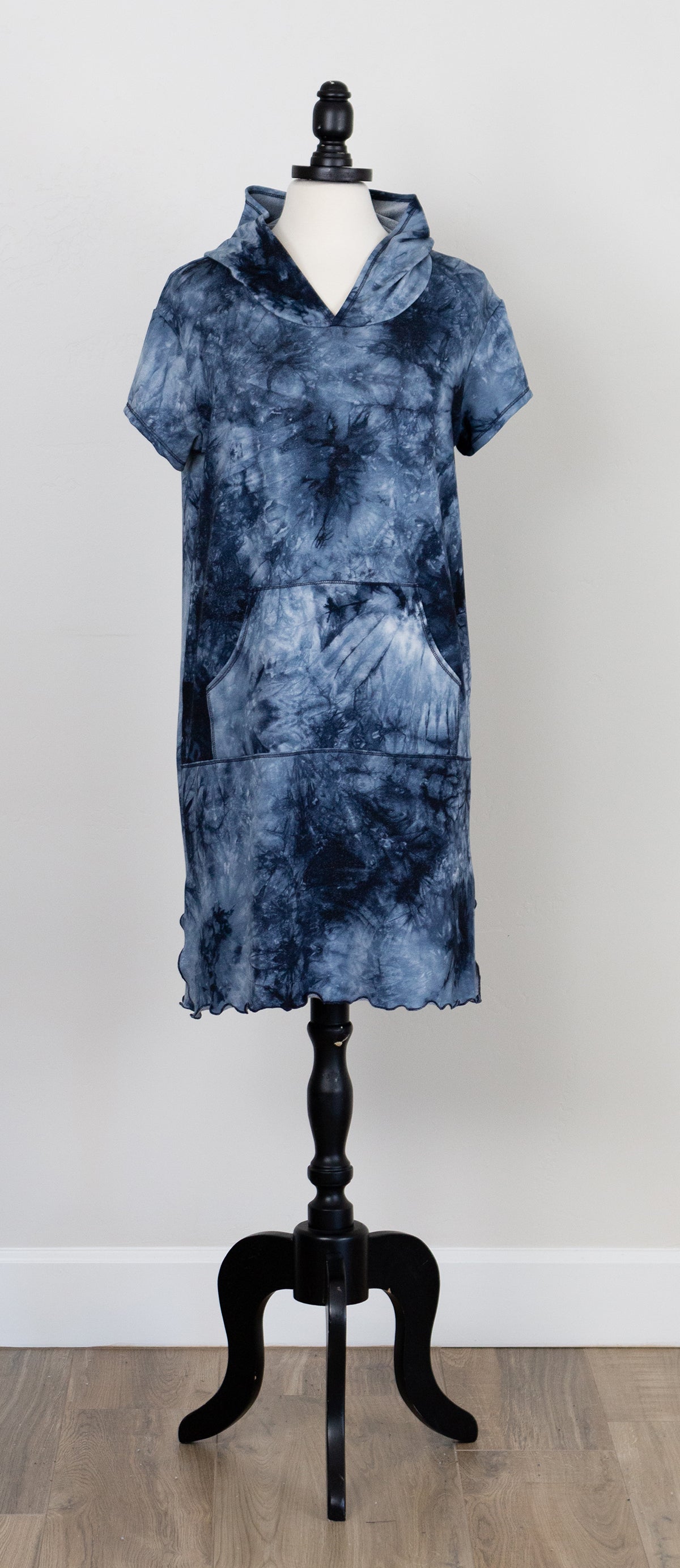 Navy Tie Dye French Terry Dress