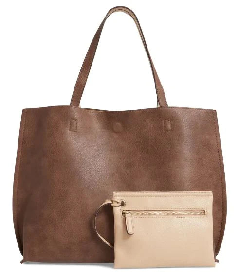 Black/Brown Large Reversible Tote