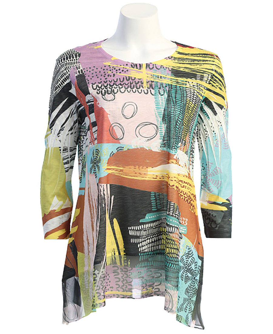 Load image into Gallery viewer, Morocco Chiffon Contrast Tunic Top
