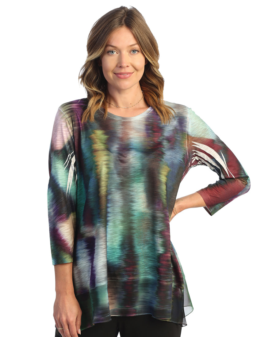 Reflections Chiffon Contrast Tunic Top