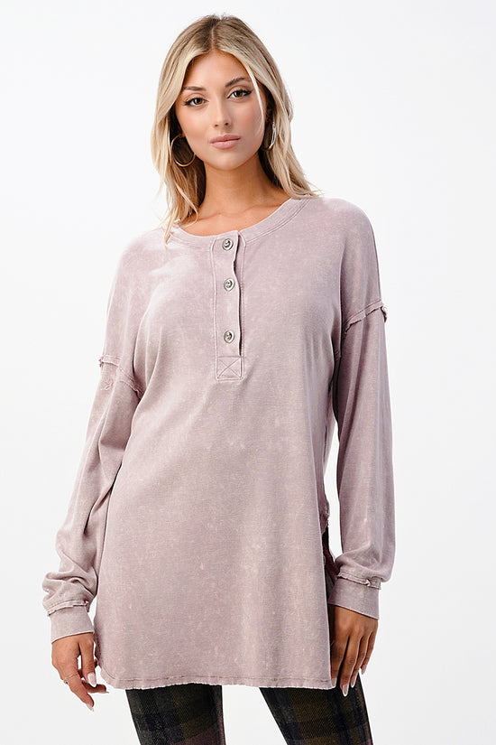 S4950A Mineral Wash Lounge Tunic